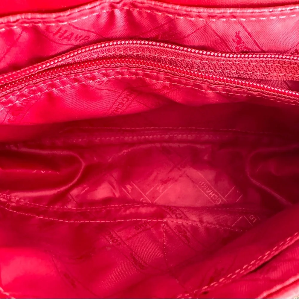 Longchamp Red Leather Flap Shoulder Bag Handbag